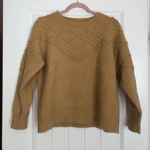 Rylee and Cru sweater. Size Medium, Tan/Gold tone sweater, textured sweater